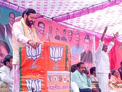 हरियाणा के मुख्यमंत्री नायाब सिंह सैनी पहुंचे रुड़की, जनता से किया BJP को वोट देने की अपील